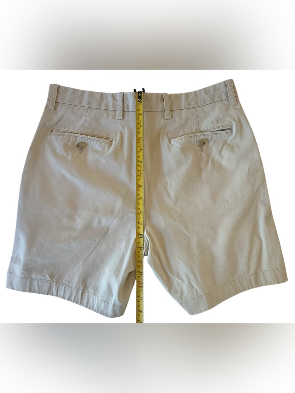 Southern Tide Channel Marker Men's Flat-Front Cotton 7” Shorts - Sandstone Khaki - Picture 13 of 16